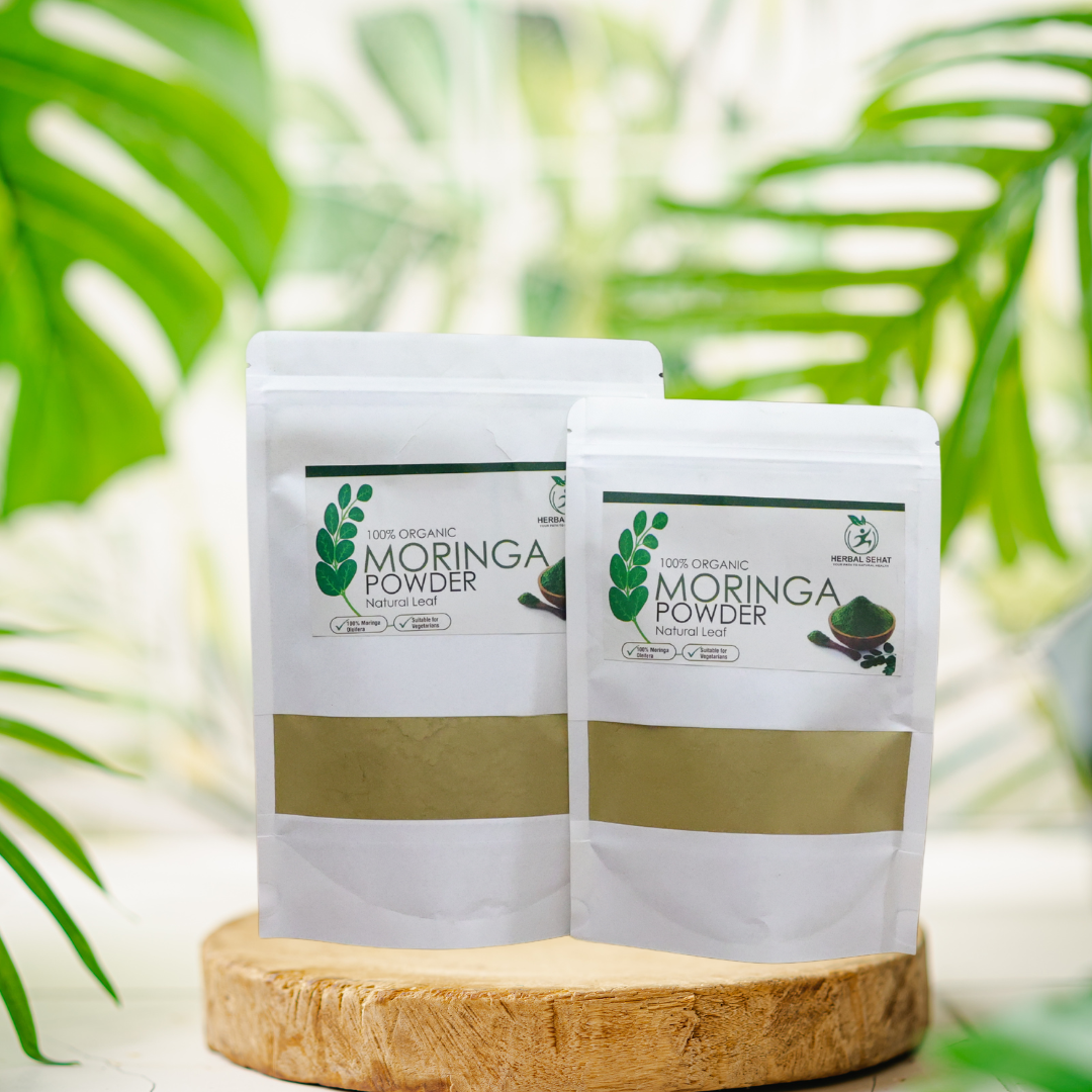 Pure Moringa Powder | Packed with Calcium & Vitamin C | Nutrient-Dense Green Superfood | Gluten-Free & Vegan